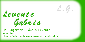 levente gabris business card